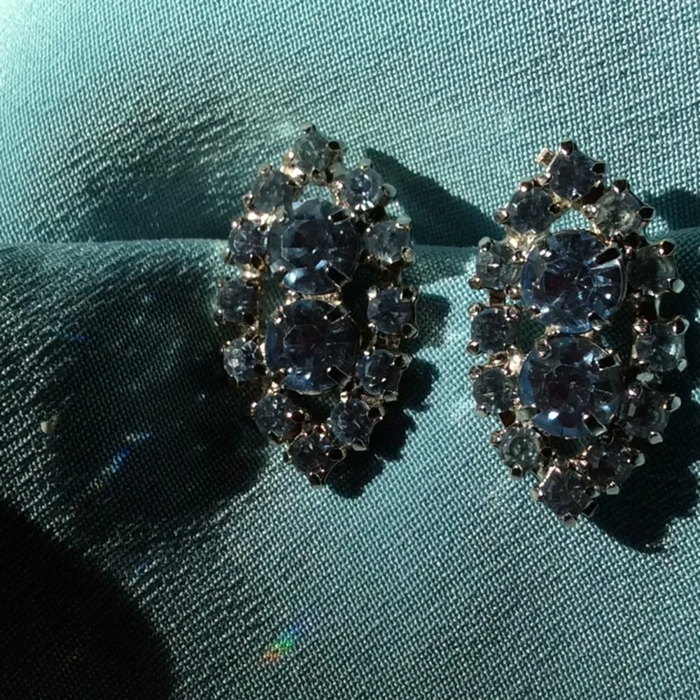 1950 Vintage Rhinestone Earrings